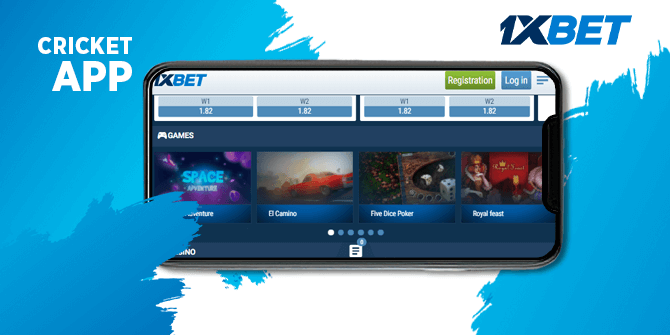 1xbet mobile app allows players to bet on cricket on the go