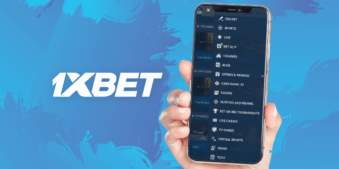 Selection of online games at 1xbet app