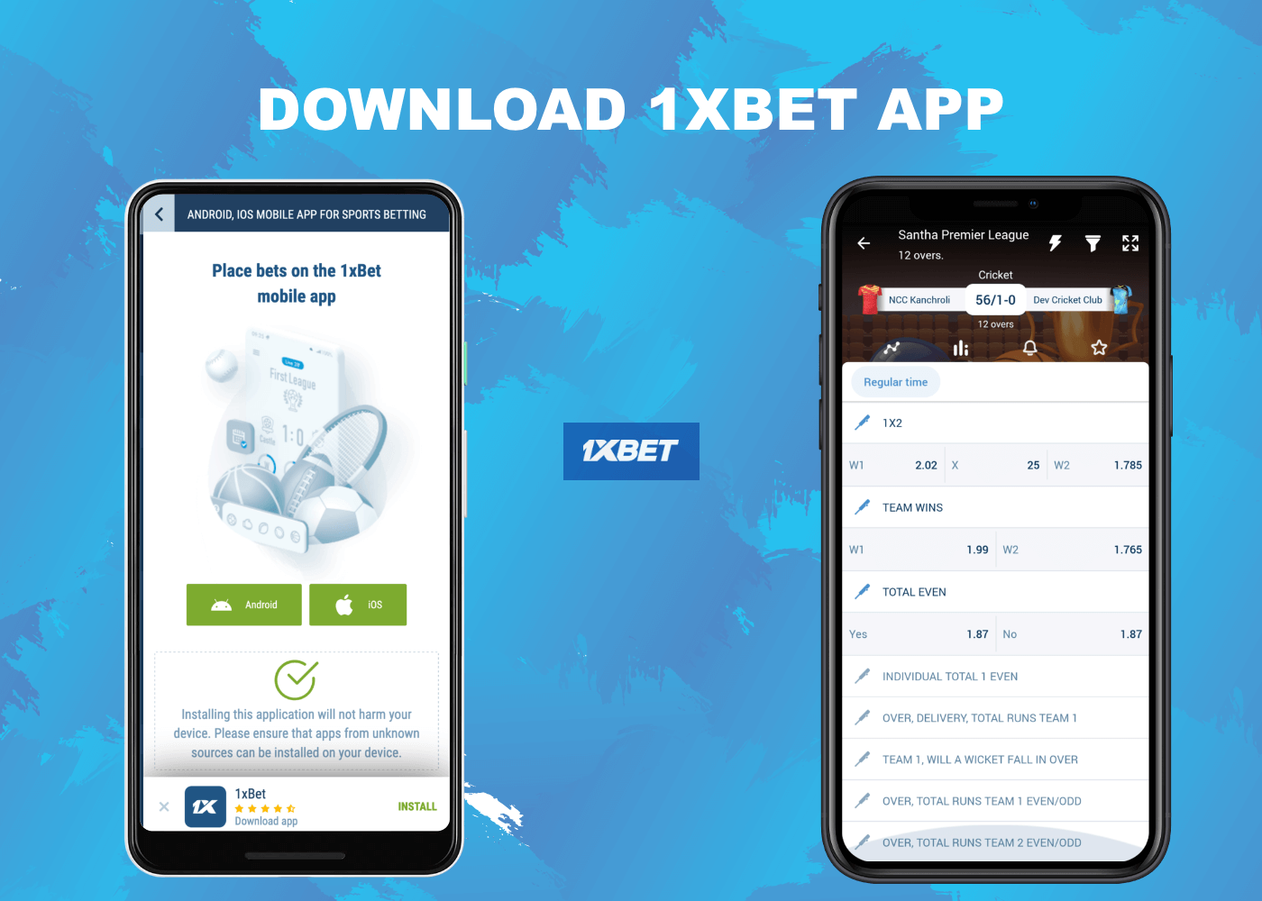 1xbet mobile app for iPhone and Android devices