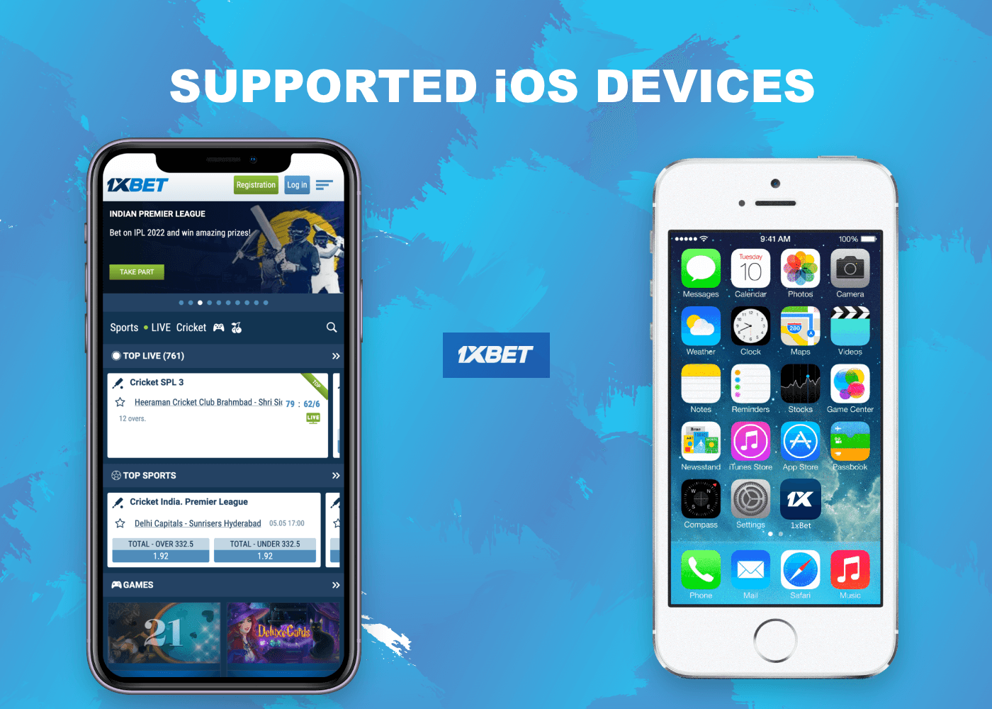 All iphone smartphones that support 1xbet mobile app